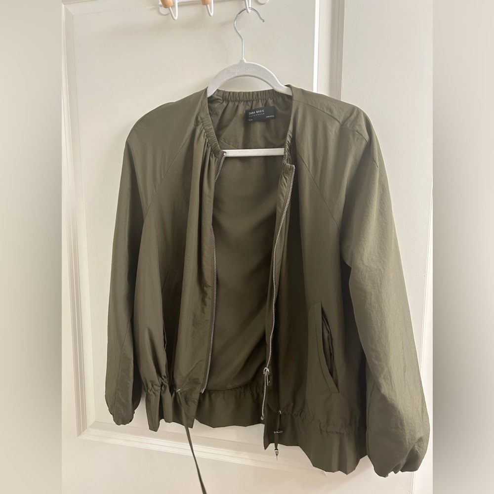 Zara Green Bomber Jacket